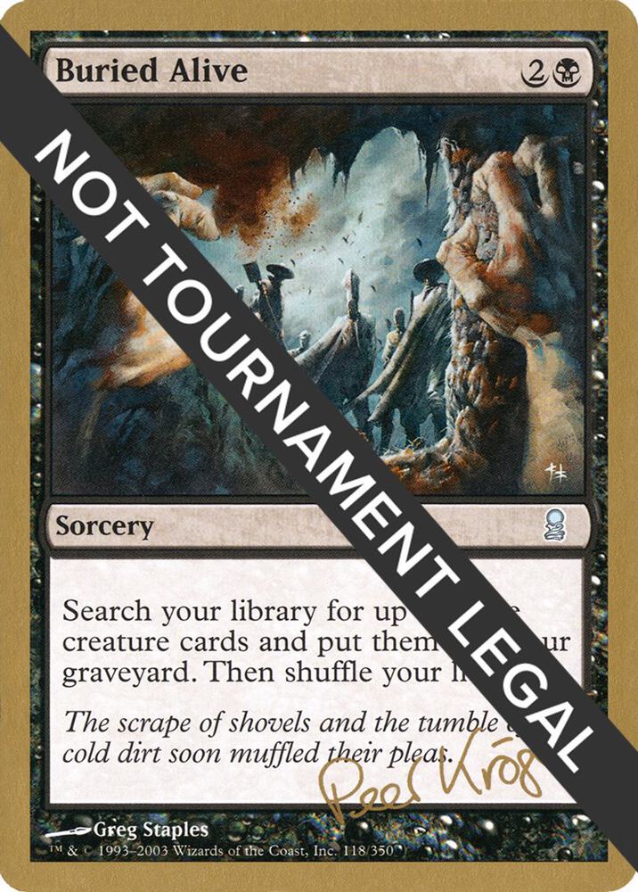 Buried Alive - 2003 Peer Kroger (ODY) card from World Championship Decks