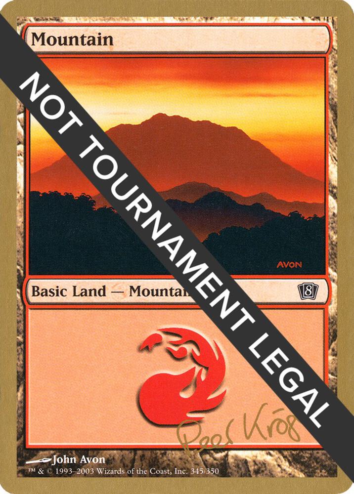 Mountain (345) - 2003 Peer Kroger (8ED) card from World Championship Decks