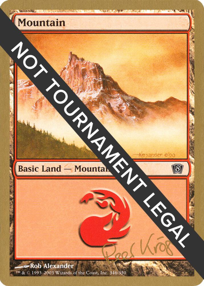 Mountain (346) - 2003 Peer Kroger (8ED) card from World Championship Decks
