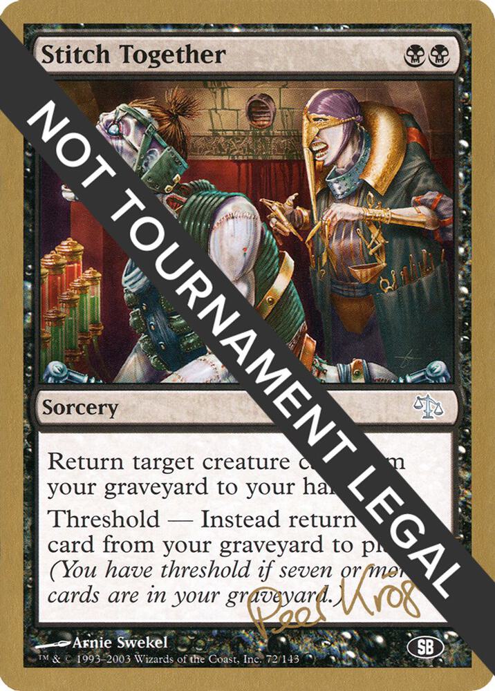 Stitch Together - 2003 Peer Kroger (JUD) (SB) card from World Championship Decks