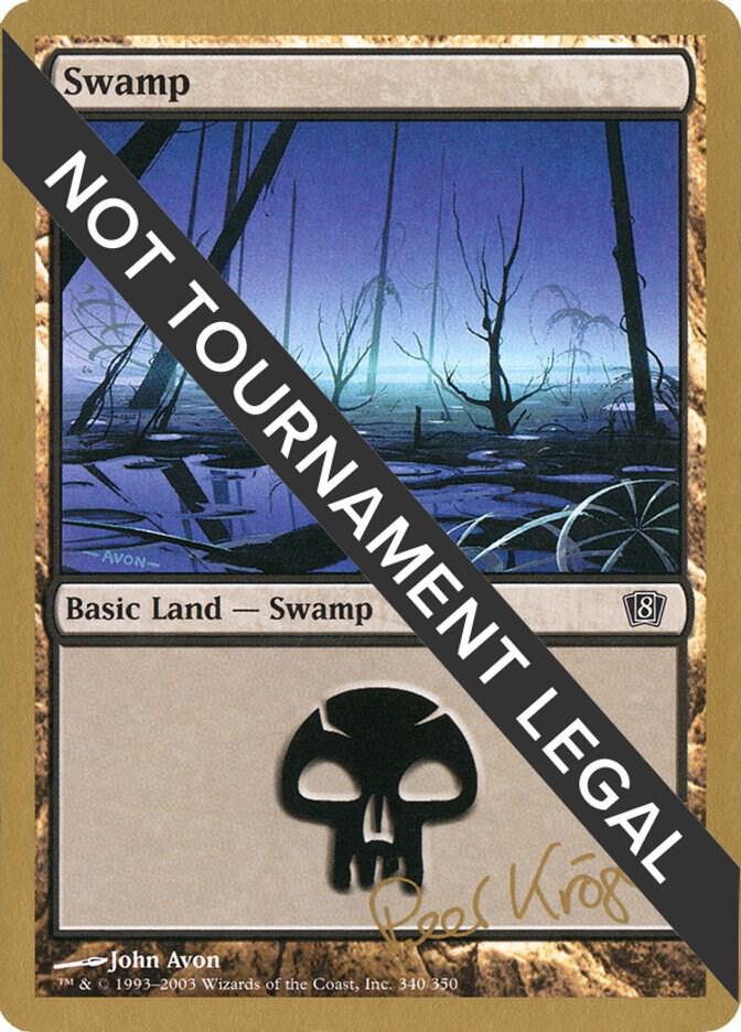 Swamp (340) - 2003 Peer Kroger (8ED) card from World Championship Decks