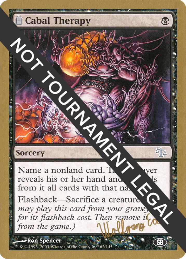 Cabal Therapy - 2003 Wolfgang Eder (JUD) (SB) card from World Championship Decks