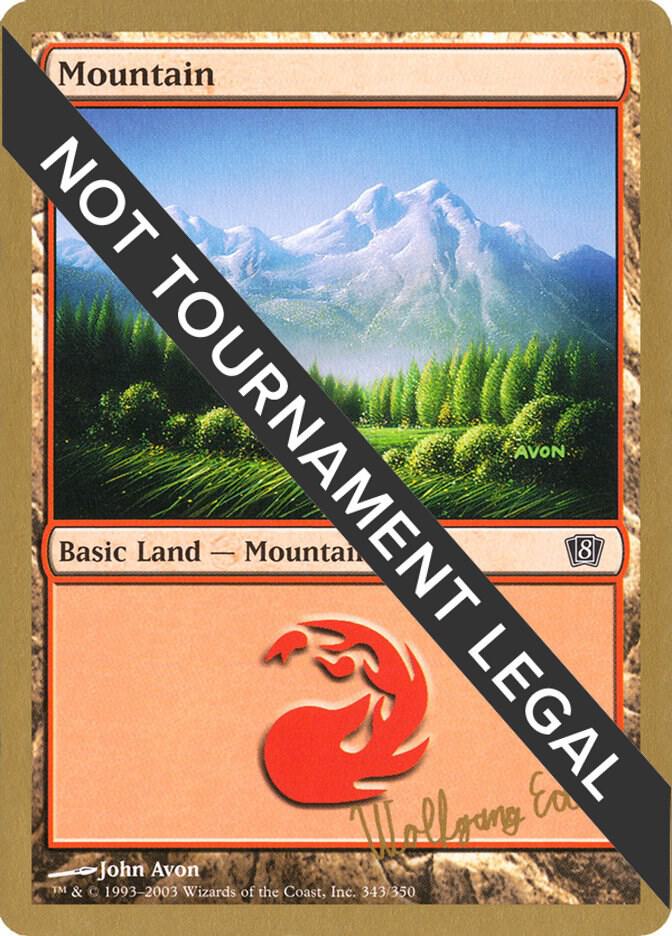 Mountain (343) - 2003 Wolfgang Eder (8ED) card from World Championship Decks