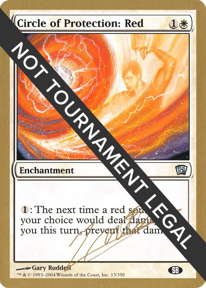 Circle of Protection: Red - 2004 Julien Nuijten (8ED) (SB) card from World Championship Decks