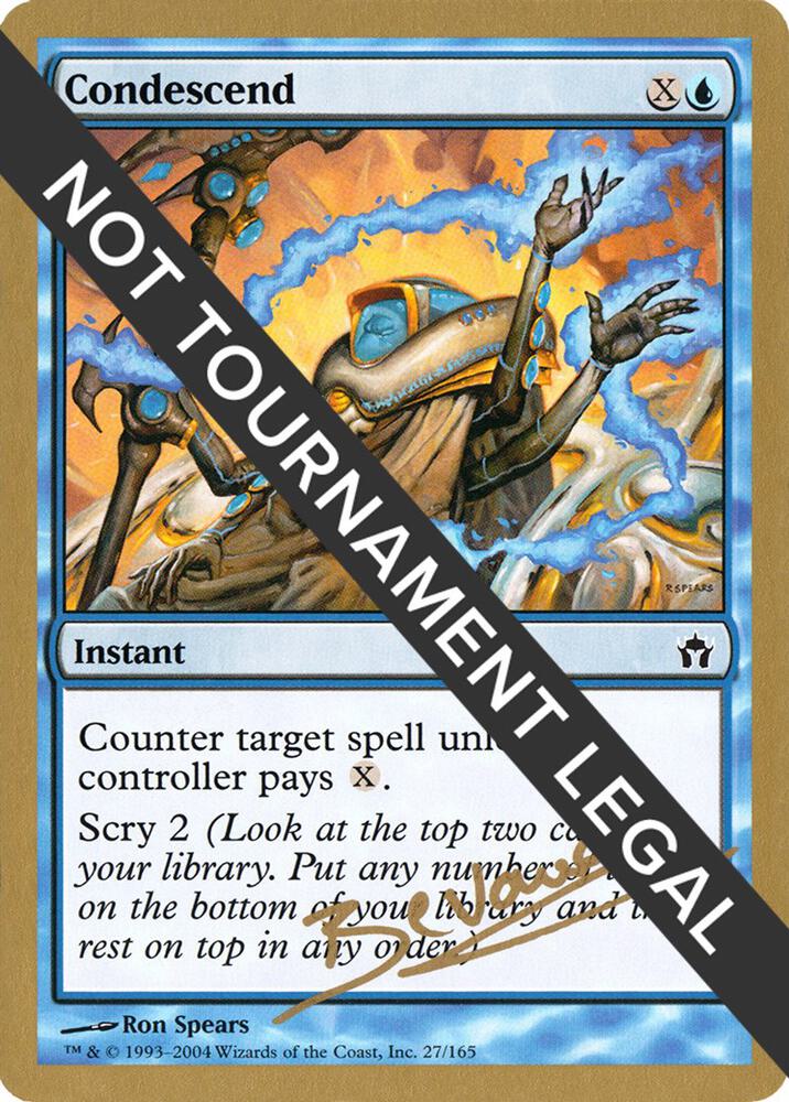 Condescend - 2004 Manuel Bevand (5DN) card from World Championship Decks