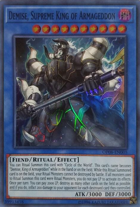Demise, Supreme King of Armageddon OP08-EN005 card from OTS Tournament Pack 8