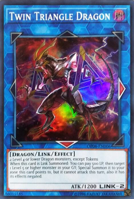 Twin Triangle Dragon OP08-EN006 card from OTS Tournament Pack 8