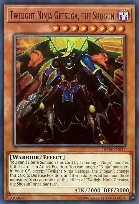Twilight Ninja Getsuga, the Shogun OP08-EN017 card from OTS Tournament Pack 8