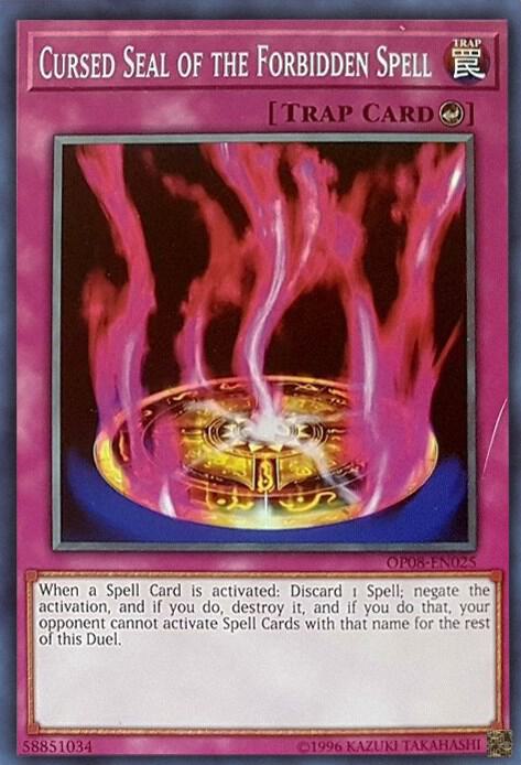 Cursed Seal of the Forbidden Spell OP08-EN025 card from OTS Tournament Pack 8