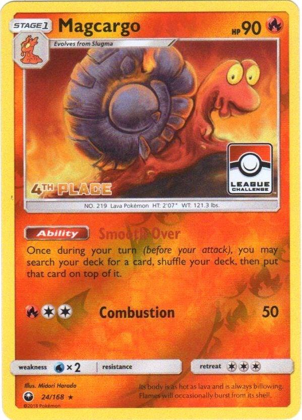 Magcargo - 24/168 (League Challenge) [4th Place] 024/168 card from League & Championship Cards