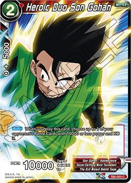 Heroic Duo Son Gohan TB2-003 card from World Martial Arts Tournament