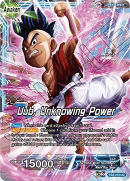 Uub // Uub, Unknowing Power TB2-019 card from World Martial Arts Tournament