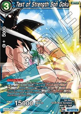 Test of Strength Son Goku TB2-020 card from World Martial Arts Tournament