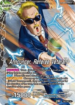 Announcer // Announcer, Referee Veteran TB2-065 card from World Martial Arts Tournament