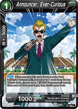 Announcer, Ever-Curious TB2-066 card from World Martial Arts Tournament