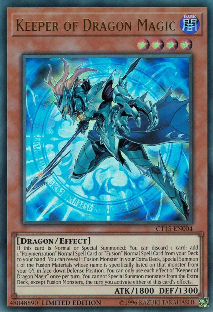 Keeper of Dragon Magic CT15-EN004 card from 2018 Mega-Tins