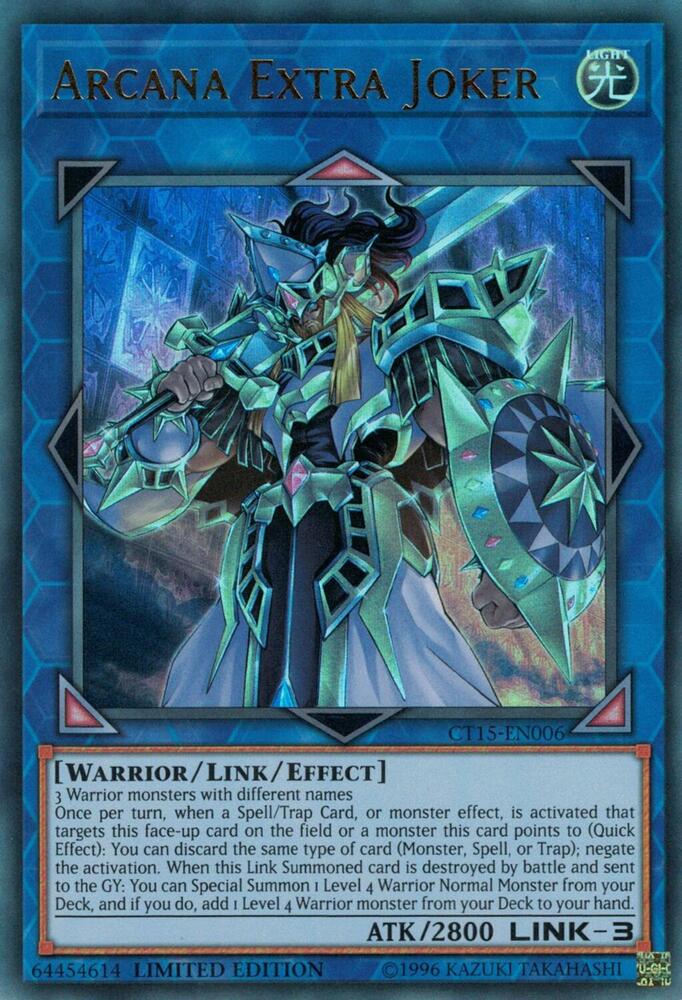 Arcana Extra Joker CT15-EN006 card from 2018 Mega-Tins