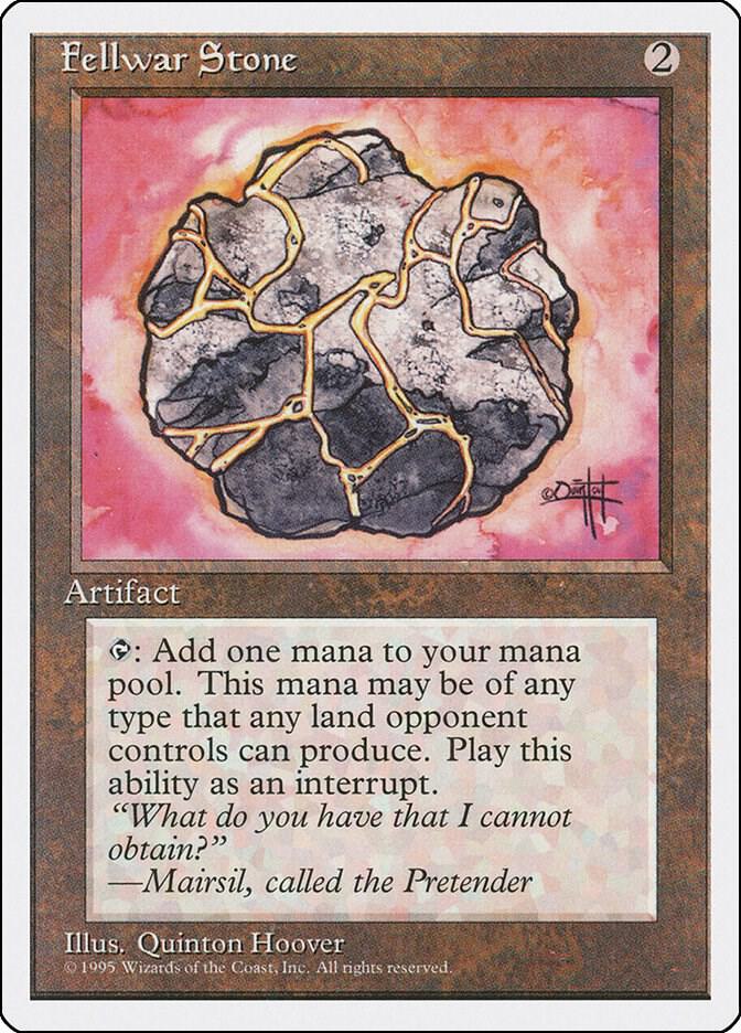 Fellwar Stone 337 card from Fourth Edition