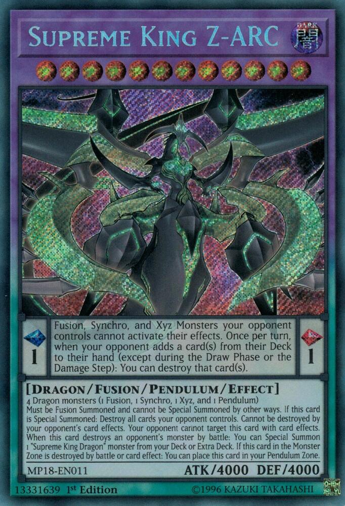 Supreme King Z-ARC MP18-EN011 card from 2018 Mega-Tins Mega Pack