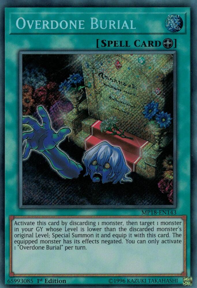 Overdone Burial MP18-EN143 card from 2018 Mega-Tins Mega Pack