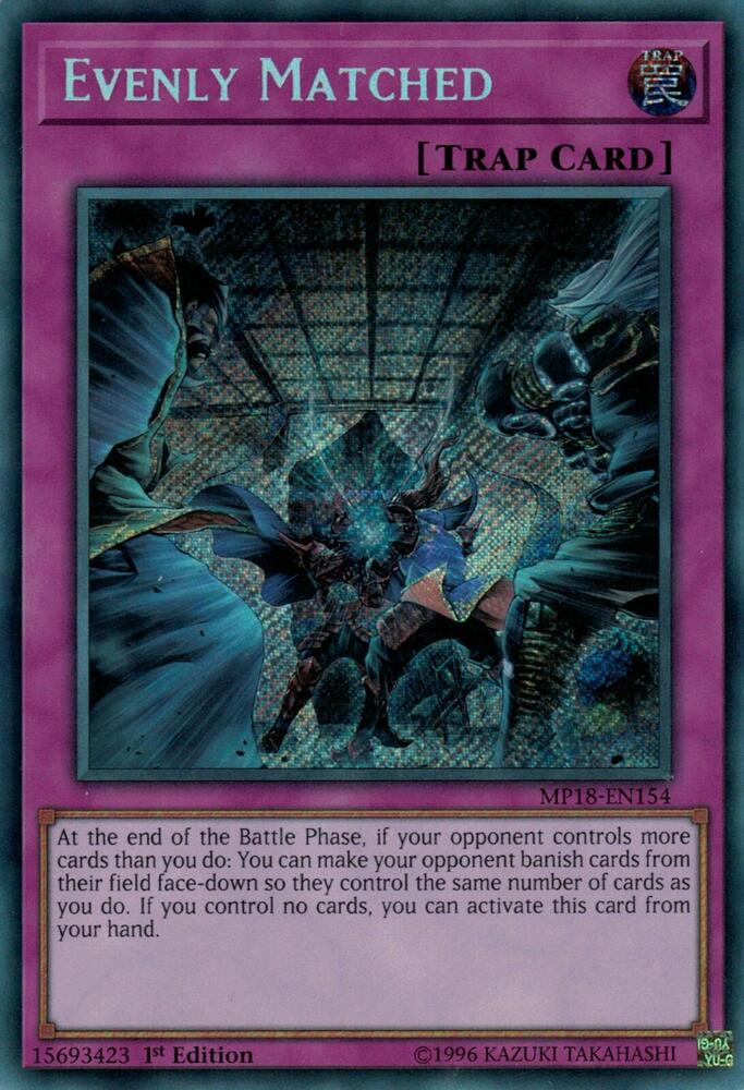 Evenly Matched MP18-EN154 card from 2018 Mega-Tins Mega Pack