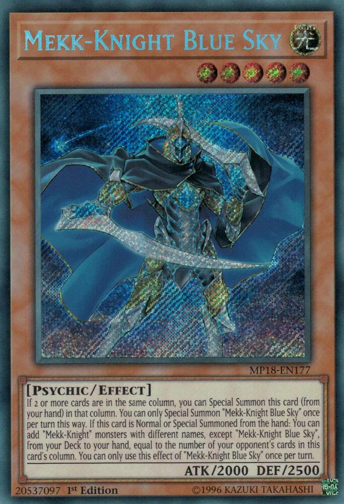 Mekk-Knight Blue Sky MP18-EN177 card from 2018 Mega-Tins Mega Pack