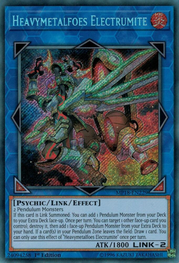 Heavymetalfoes Electrumite MP18-EN229 card from 2018 Mega-Tins Mega Pack