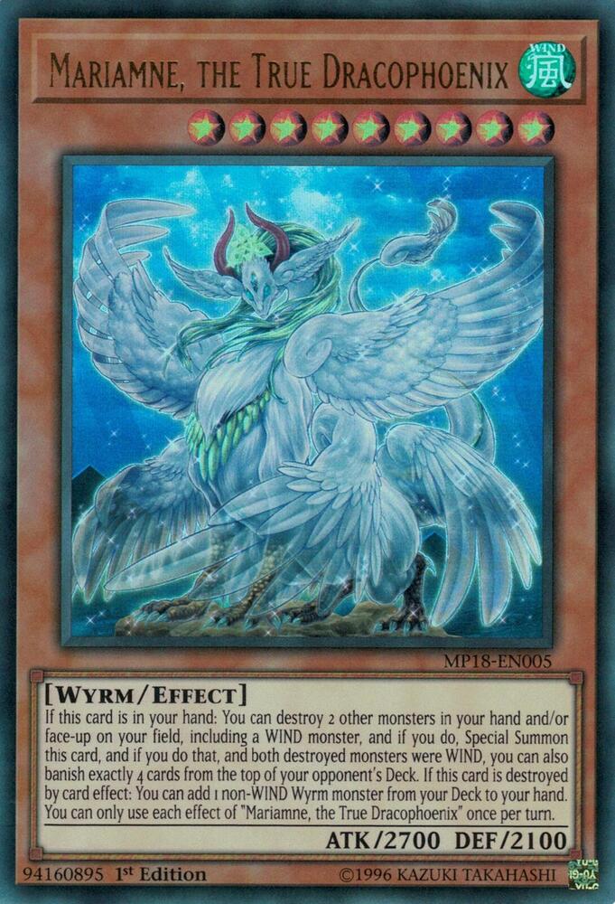 Mariamne, the True Dracophoenix MP18-EN005 card from 2018 Mega-Tins Mega Pack