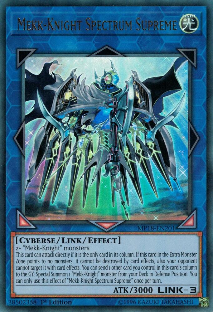 Mekk-Knight Spectrum Supreme MP18-EN201 card from 2018 Mega-Tins Mega Pack