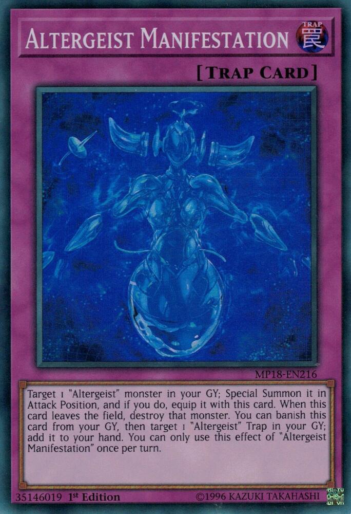 Altergeist Manifestation MP18-EN216 card from 2018 Mega-Tins Mega Pack