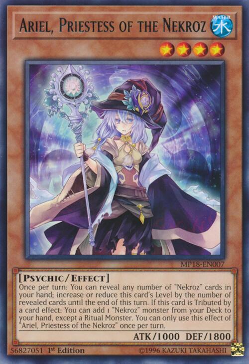 Ariel, Priestess of the Nekroz MP18-EN007 card from 2018 Mega-Tins Mega Pack