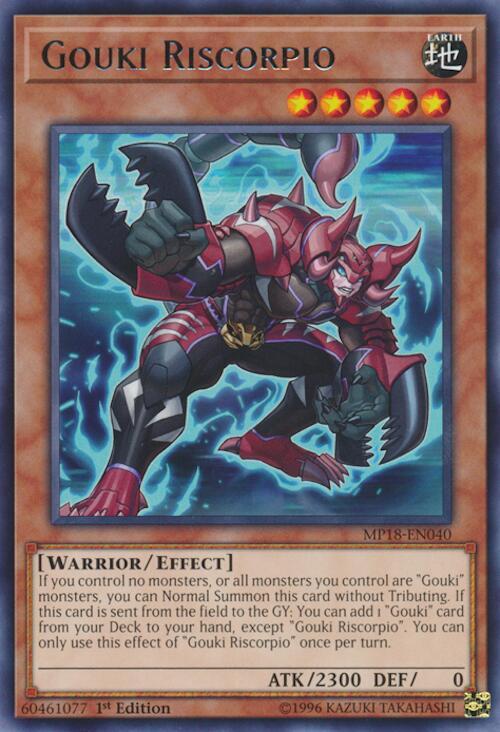 Gouki Riscorpio MP18-EN040 card from 2018 Mega-Tins Mega Pack