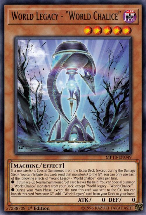 World Legacy - "World Chalice" MP18-EN049 card from 2018 Mega-Tins Mega Pack