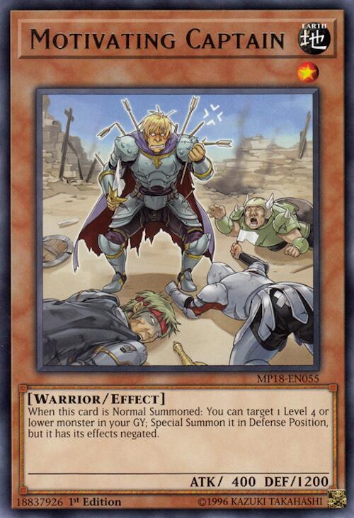 Motivating Captain MP18-EN055 card from 2018 Mega-Tins Mega Pack