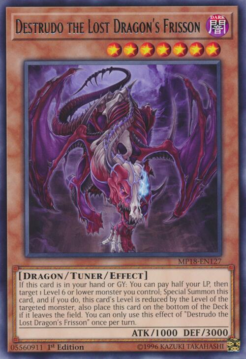 Destrudo the Lost Dragon's Frisson MP18-EN127 card from 2018 Mega-Tins Mega Pack