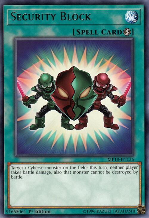 Security Block MP18-EN136 card from 2018 Mega-Tins Mega Pack