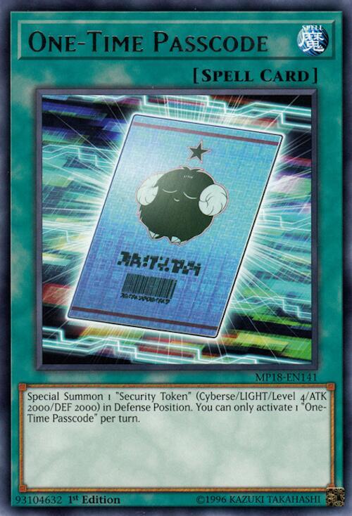 One-Time Passcode MP18-EN141 card from 2018 Mega-Tins Mega Pack
