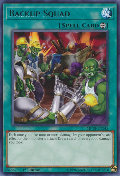 Backup Squad MP18-EN145 card from 2018 Mega-Tins Mega Pack