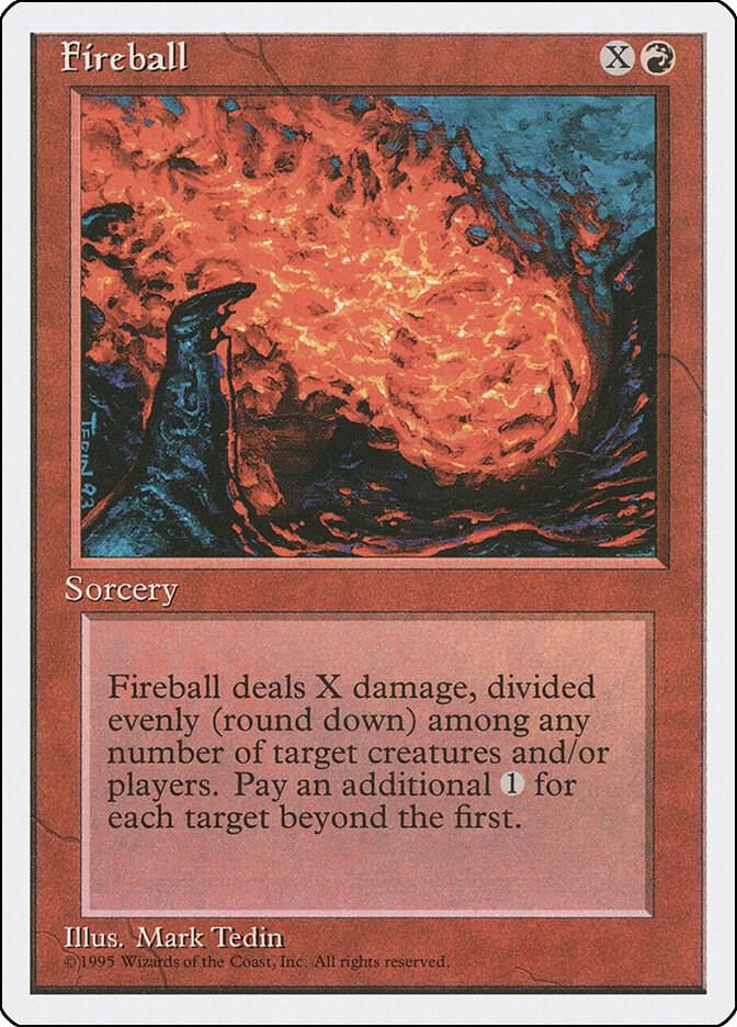 Fireball 210 card from Fourth Edition