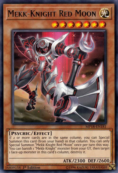 Mekk-Knight Red Moon MP18-EN181 card from 2018 Mega-Tins Mega Pack