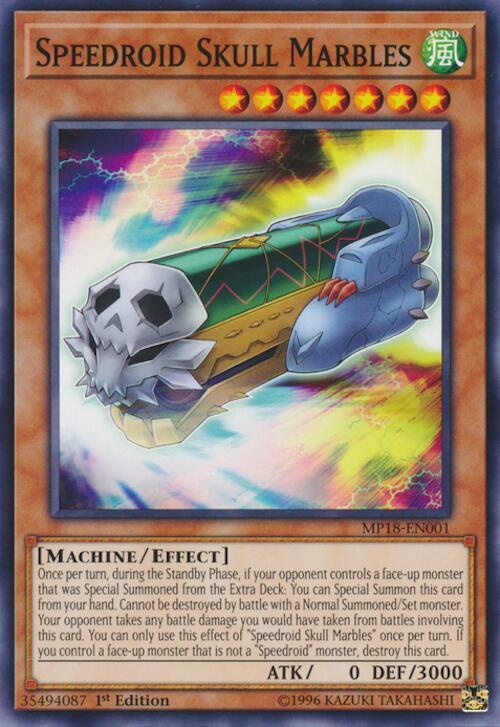 Speedroid Skull Marbles MP18-EN001 card from 2018 Mega-Tins Mega Pack