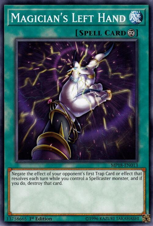 Magician's Left Hand MP18-EN013 card from 2018 Mega-Tins Mega Pack