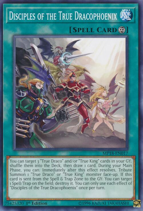 Disciples of the True Dracophoenix MP18-EN017 card from 2018 Mega-Tins Mega Pack