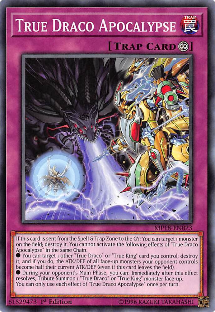 True Draco Apocalypse MP18-EN023 card from 2018 Mega-Tins Mega Pack