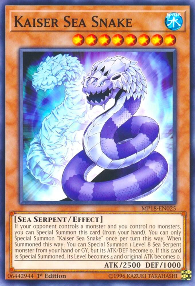 Kaiser Sea Snake MP18-EN025 card from 2018 Mega-Tins Mega Pack