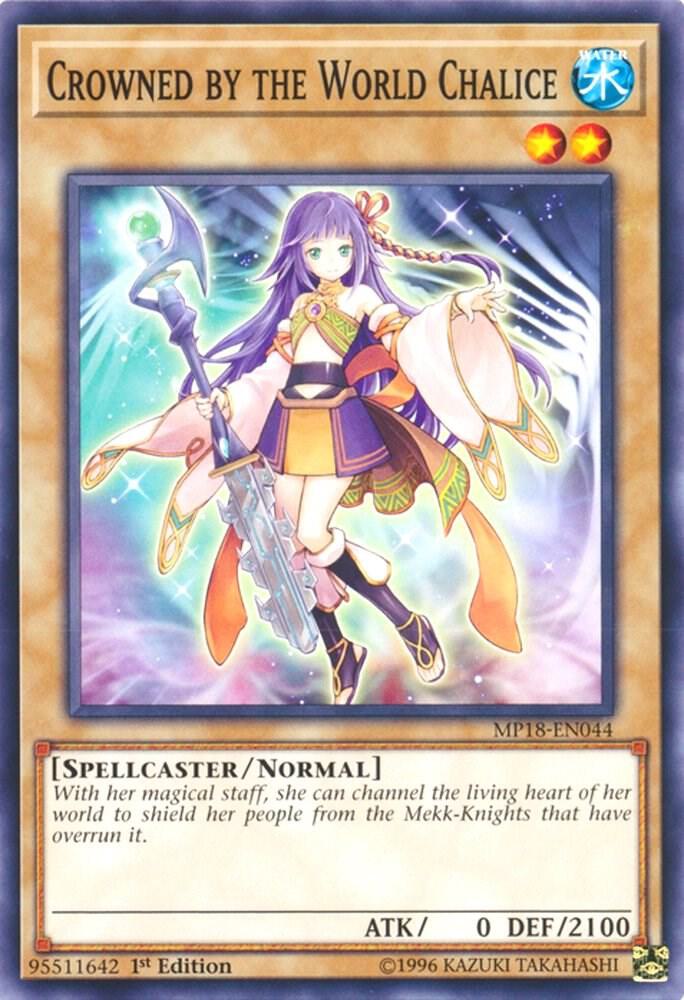 Crowned by the World Chalice MP18-EN044 card from 2018 Mega-Tins Mega Pack