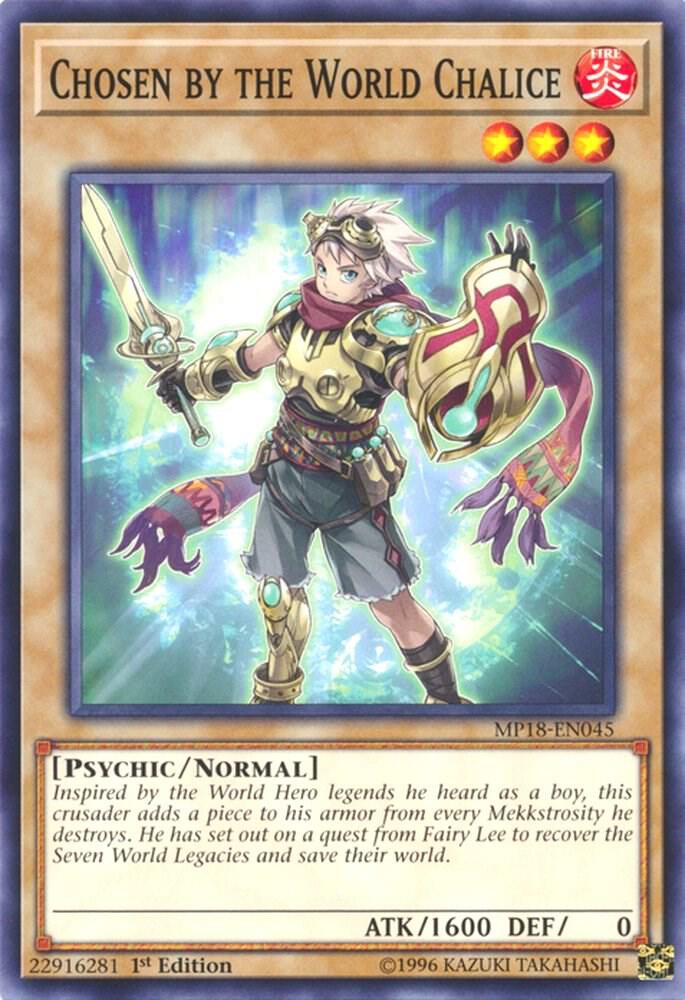 Chosen by the World Chalice MP18-EN045 card from 2018 Mega-Tins Mega Pack