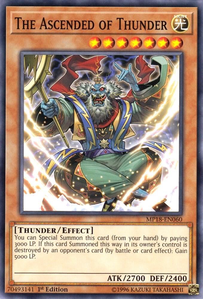 The Ascended of Thunder MP18-EN060 card from 2018 Mega-Tins Mega Pack