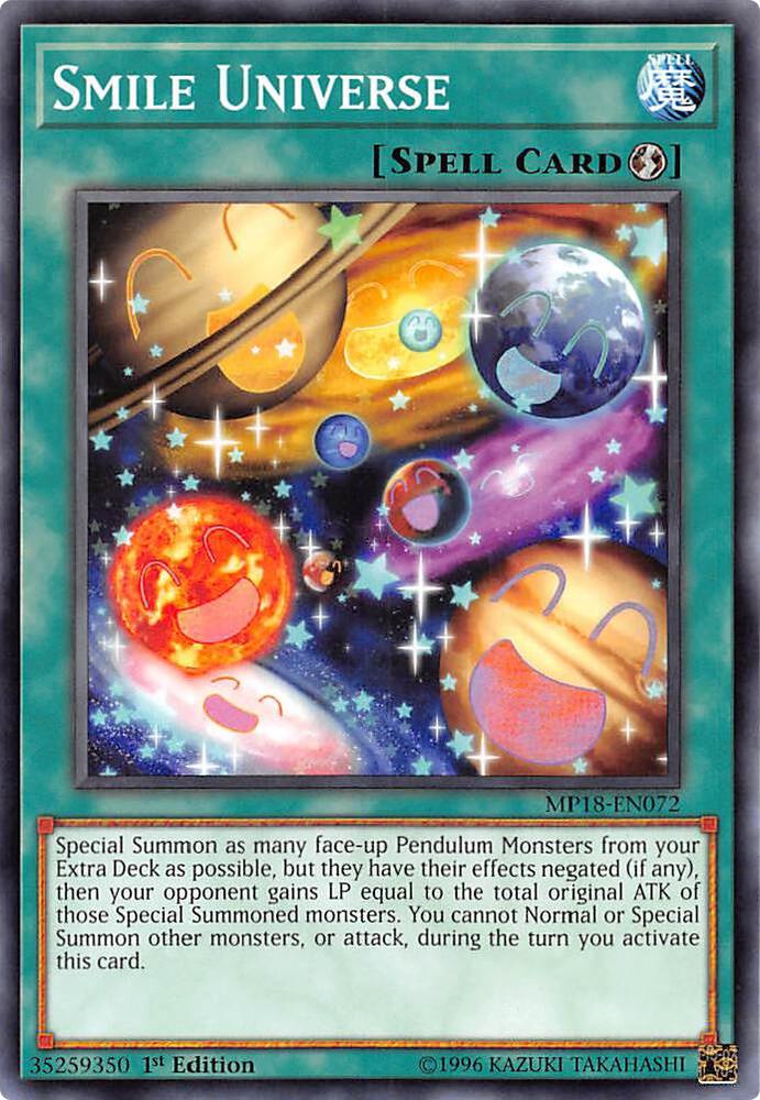Smile Universe MP18-EN072 card from 2018 Mega-Tins Mega Pack