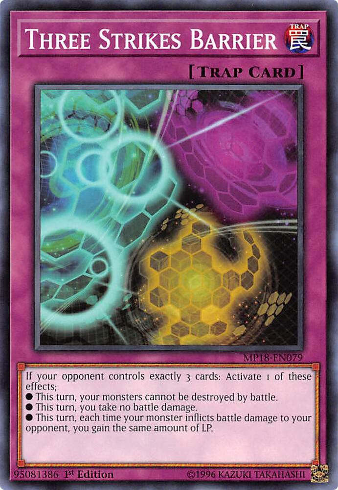 Three Strikes Barrier MP18-EN079 card from 2018 Mega-Tins Mega Pack